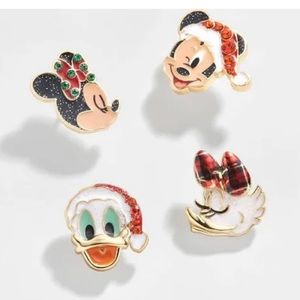 Baublebar Disney Mickey mouse, Donald Duck and Daisy Christmas earrings.